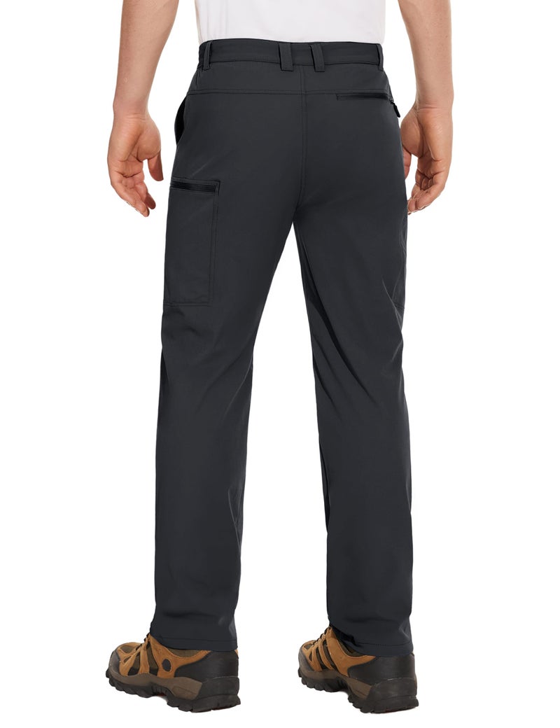 MAGCOMSEN Quick Dry Hiking Pants Men Waterproof Travel Pants Lightweight Stretch Utility for Fishing Safari Camping Black - Image 2